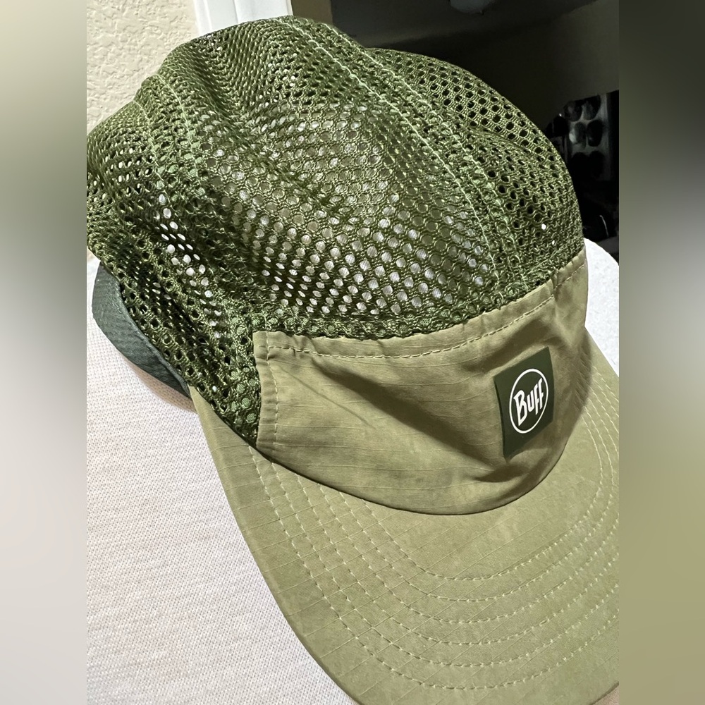 Buff 5 panel walking / hiking military cap Men's Olive Green hat - Picture 4 of 7